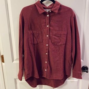 Madewell burgundy flannel Sunday shirt
